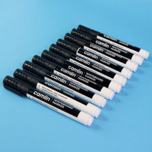 Camlin Whiteboard Marker – Black Color Bold Writing Refillable Markers (Pack of 10)