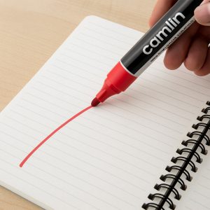 Camlin Whiteboard Marker Red – Bold Writing, Refillable Markers (Pack of 10)