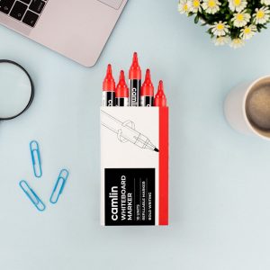 Camlin Whiteboard Marker Red – Bold Writing, Refillable Markers (Pack of 10)