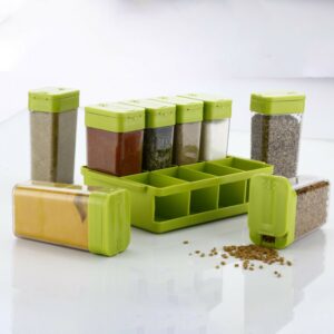multipurpose spice rack with tray set of 8