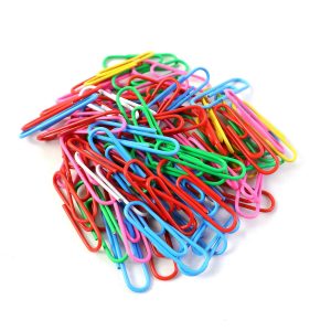 Multi-Color Vinyl Coated Metal Paper Clips Use for Office, School & Home (80 No’s)