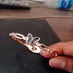 Stainless Steel Rose Gold Plated Kada Bracelet For Girls And Women