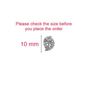 AD Pave Leaf Stud Earrings for women and girls