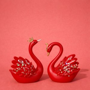 Decorative Swan Couple Showpiece Set for Home, Table & Gift Decor