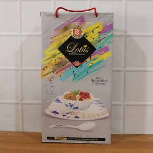 12-Piece Floral Ceramic Dinner Set with Plates, Bowls & Spoons