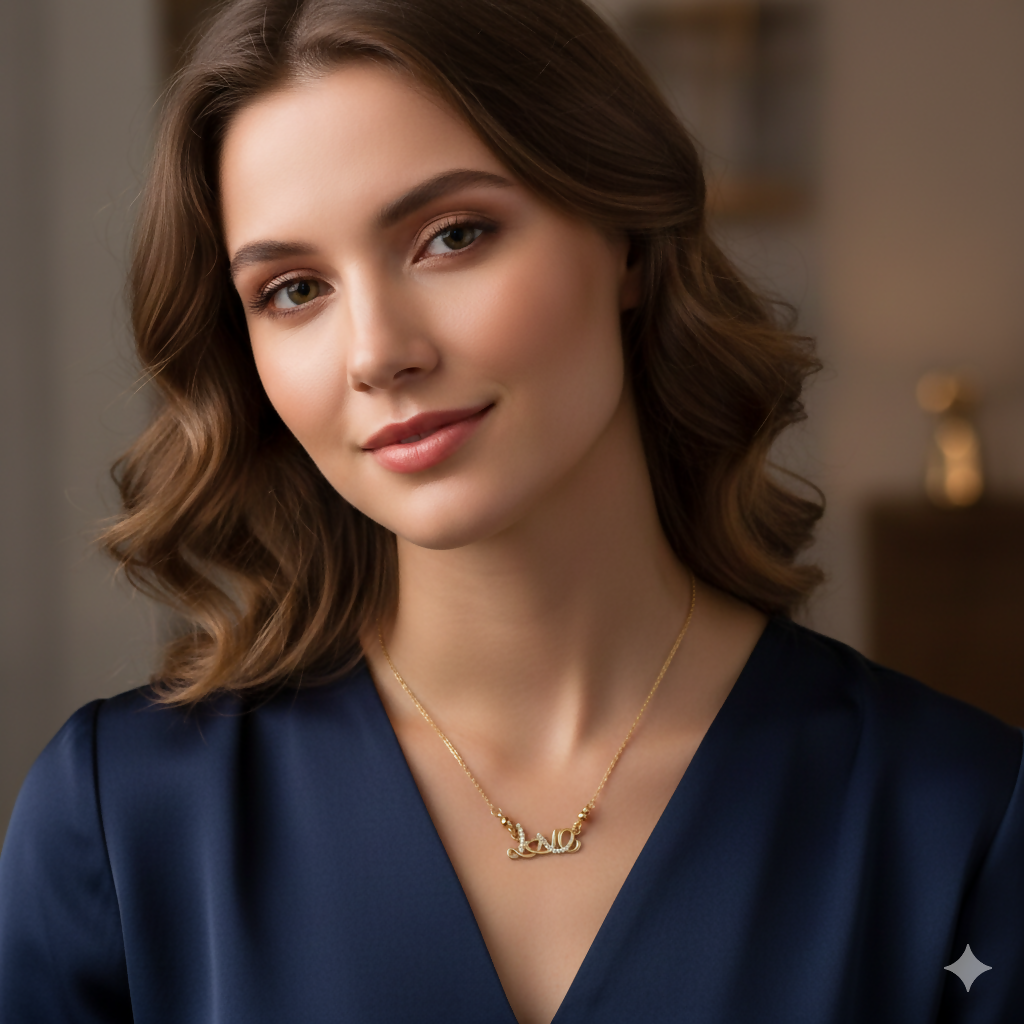 Love Gold Plated AD Pendant Necklace For women and girls - Image 3