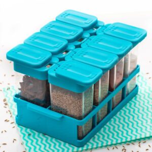 multipurpose spice rack with tray set of 8