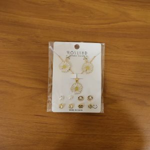 Premium Gold Plated Leaf Pearl Drop Earrings for Women & Girls (Pack Of 7)