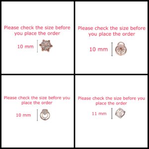 Rose Gold Plated AD Stud & Hoop Earrings Set for women and girls Combo Pack of 4