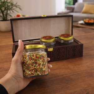 Wooden Dry Fruit & Mukhwas Storage Gift Box