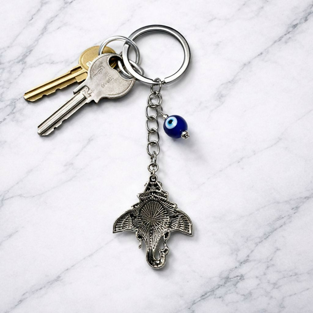 Ganesh Evil Eye Keychain for Car Keys, Bags & Spiritual Gifting - Image 3