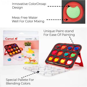 Camel ColorPad 12 Shades Watercolor Paint Set for Kids