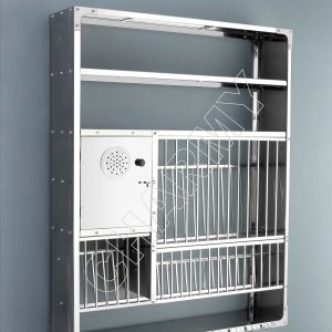 Wall-Mounted Stainless Steel Dish Rack – Heavy-Duty 35×45 cm Storage Organizer