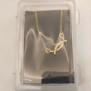 Dainty Gold Plated AD Necklace For women and girls