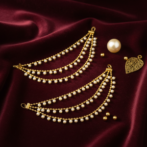 Traditional 3 Line Pearl Drop Kaan Chain