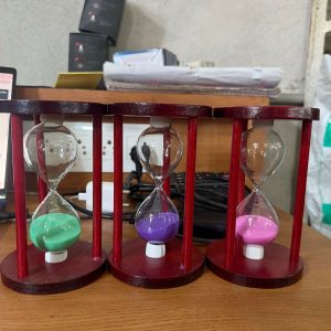 Wooden Sand Timer Hourglass for Home Décor, Desk Timer (10 Minutes)