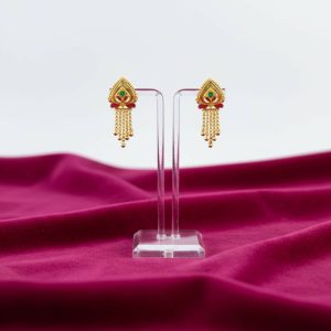 Nice 5 Line Golden Earrings for Women & Girls – Traditional Fancy Jewellery Gift