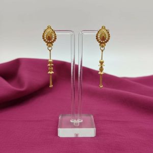 Long Chain Beads Golden Earrings for Women & Girls – Traditional Fancy Jewellery Gift
