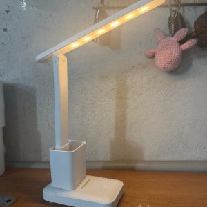 LED Desk Lamp with Pen Holder, Adjustable Study Table Lamp for Home & Office
