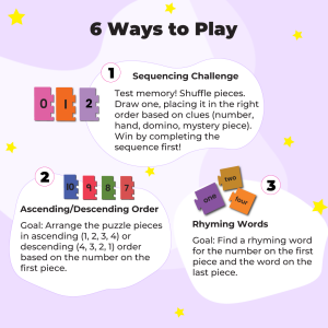 Numbers & Counting Puzzle - Ages 3+ (44 cardboard puzzle pieces) Find & Match series