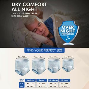ADULT DIAPER PULL UP PANTS WITH ANTI-BACTERIAL PROPERTIES - LEAKPROOF, 10 HOURS PROTECTION