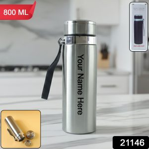 Customize Stainless Steel Vacuum Insulated Flask Bottle with Leakproof Lid (1 Pc, 800 ML)