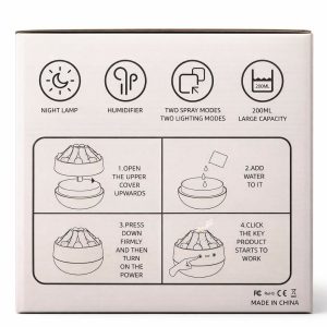 Brown Volcano Flame Humidifier LED Mist Diffuser for Home Desk Decor