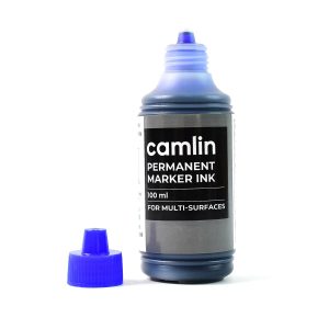 Camlin Permanent Marker Ink – 100 ml Blue Refill Bottle for Multi-Surface Writing