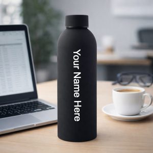 Customize Stainless Steel Double Wall Vacuum-Insulated Drink Water (Black / 500 ML Approx)