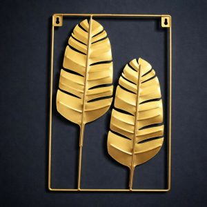 Modern Metal Leaf Wall Art Frame Decorative Wall Hanging for Living Room