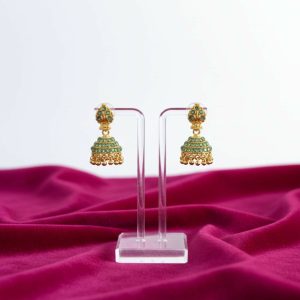 Fancy Gold Finish Jhumki Earrings | Ethnic Wear for Women