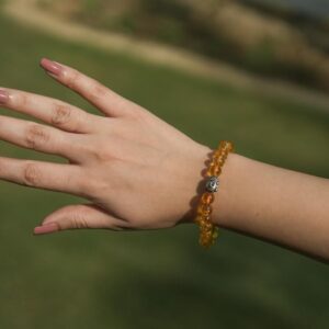 Citrine Crystal Stone Yellow Bracelet
