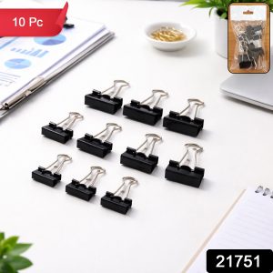 Strong Black Binder Clips (10 Pc )