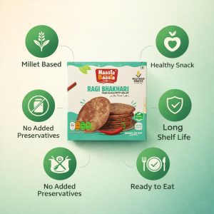 Naasta Baasta Ragi Bhakhari - Crispy Millet Based Ready to Eat Healthy Snack (200gm)