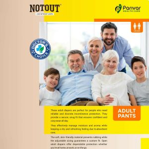 ADULT TAPED DIAPER WITH ANTI-BACTERIAL PROPERTIES - LEAKPROOF, 10 HOURS PROTECTION