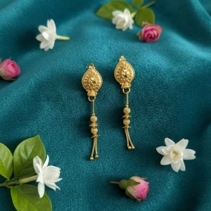 Long Chain Beads Golden Earrings for Women & Girls – Traditional Fancy Jewellery Gift