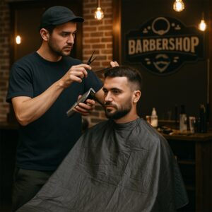 Professional Hair Cutting Cape for Salon & Home Use (1 Pc)