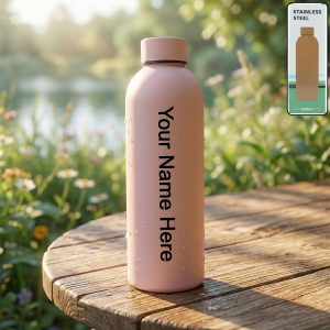 Customize Stainless Steel Double Wall Vacuum-Insulated Drink Water (Pink / 500 ML Approx)