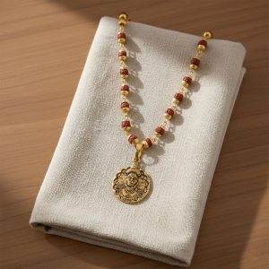 Hanuman Pendant With Rudraksha Mala Bead