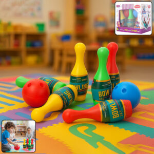 Aditi Kids Indoor Bowling Set with Colorful Pins & Soft Balls