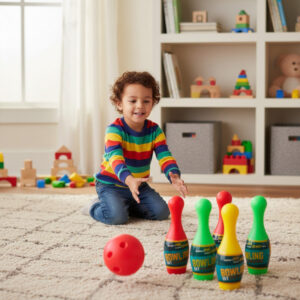 Aditi Kids Indoor Bowling Set with Colorful Pins & Soft Balls