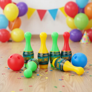Aditi Kids Indoor Bowling Set with Colorful Pins & Soft Balls