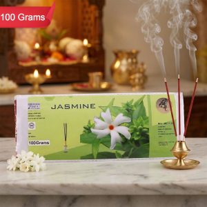 Jasmine Incense Sticks Charcoal-Free Fragrance Agarbatti for Home Temple Pooja Meditation Prayer Aromatic Dhoop Sticks Pack