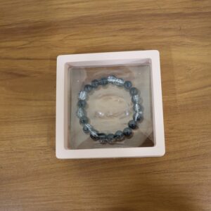 Elegant Dual-Tone Crystal Beaded Stretch Bracelet (1 Pc)