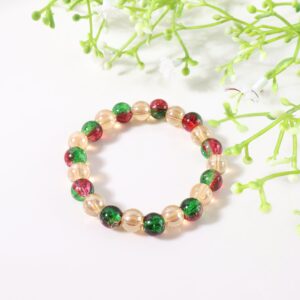 Multicolor Glossy Bead Stretch Bracelet  (1 Pc)