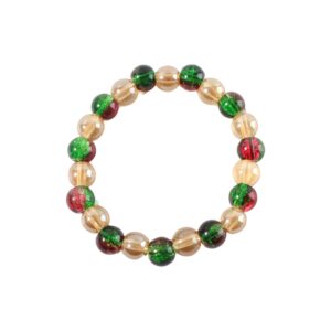 Multicolor Glossy Bead Stretch Bracelet  (1 Pc)