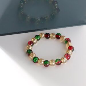 Multicolor Glossy Bead Stretch Bracelet  (1 Pc)