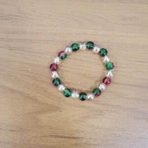 Multicolor Glossy Bead Stretch Bracelet  (1 Pc)