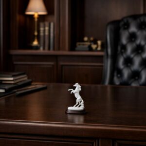 White Horse poly-resin Showpiece Statue for Home & Office Décor