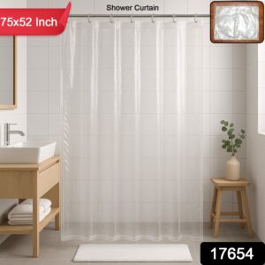 Transparent Waterproof Shower Curtain 75x52 Inch